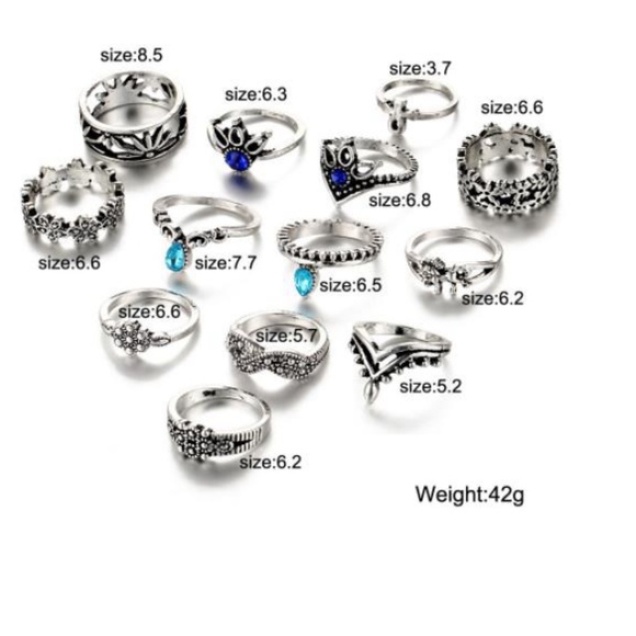 NEW 13pc multi styles ring set - Picture 5 of 8